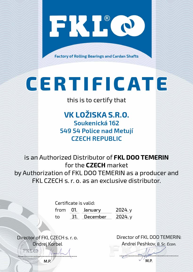 FKL certifikt VK Loiska